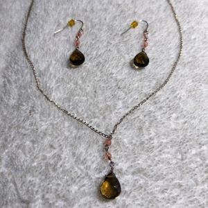 Sterling Silver Necklace & Earrings Set